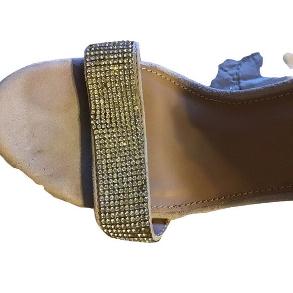 Suede Rhinestone Ankle Straps, Steve Madden Heels, Size 7.5 - Picture 8 of 9